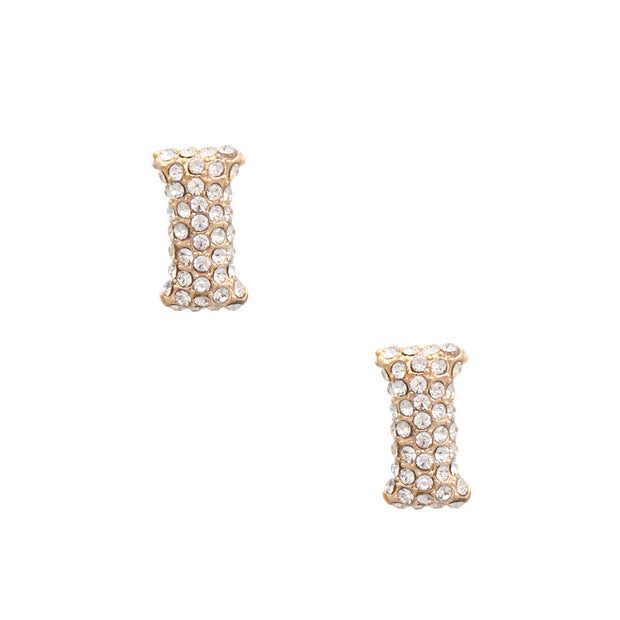 I Initial Rhinestone Studs