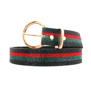 Stunning Stripe Black Belt - Bespoke Inspired