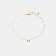 18K Gold-Plated Stainless Steel Bow Necklace