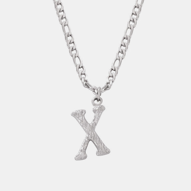 Titanium Steel Letter Pendant Necklace