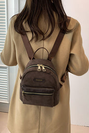 Suede Adjustable Strap Backpack Bag