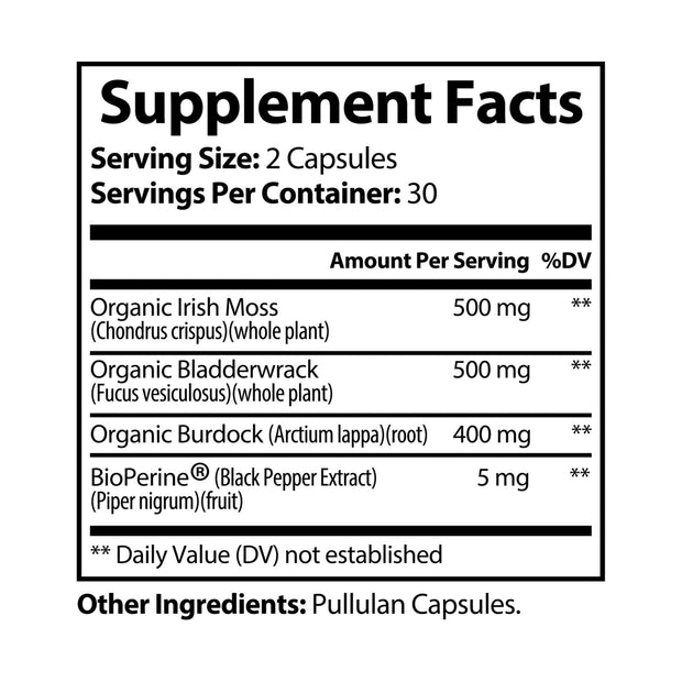 Iris Cosmetics - Sea Moss Supplement (60 Capsules)