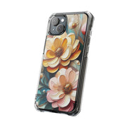 FASHION JUNKY - Oil Painted Pastel Flower Magnetic Clear Impact Case