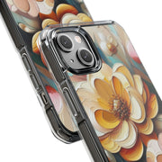 FASHION JUNKY - Oil Painted Pastel Flower Magnetic Clear Impact Case