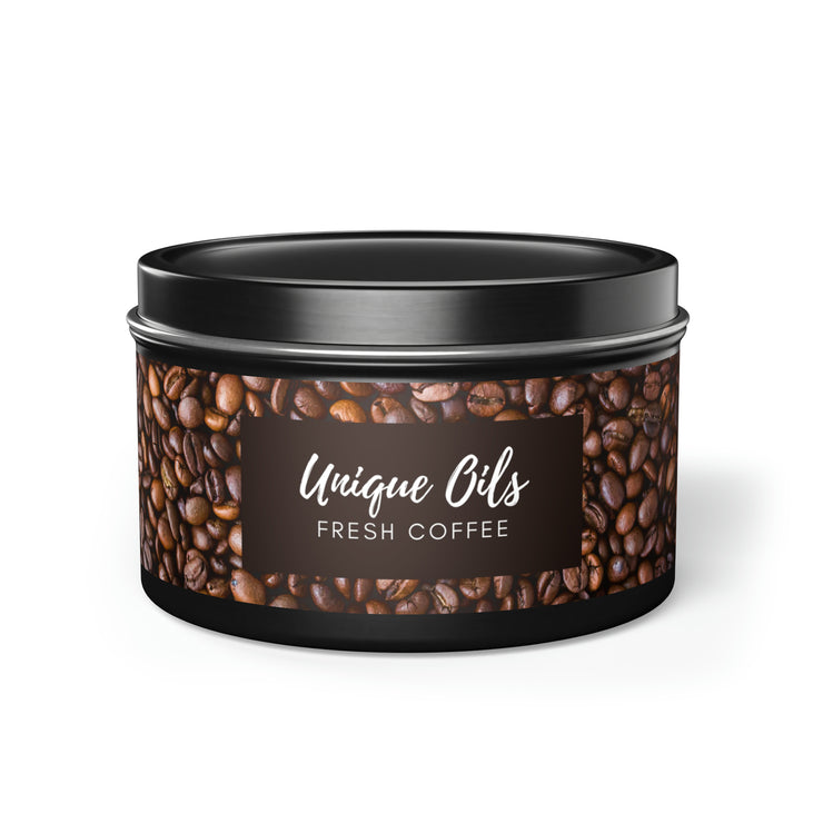 Unique Oils - Fresh Coffee Tin Candle