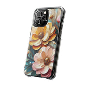 FASHION JUNKY - Oil Painted Pastel Flower Magnetic Clear Impact Case