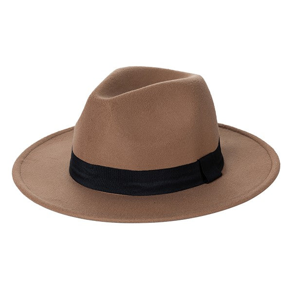 FAUX SUEDE GATSBY STYLE FEDORA