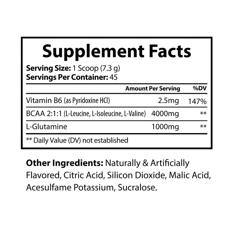 Iris Cosmetics - BCAA Supplement, Watermelon (325g, 11.46oz, 45 servings)