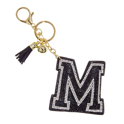 M Black Keychain Bag Charm