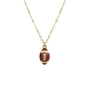 Brown Football Necklace