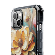 FASHION JUNKY - Oil Painted Pastel Flower Magnetic Clear Impact Case