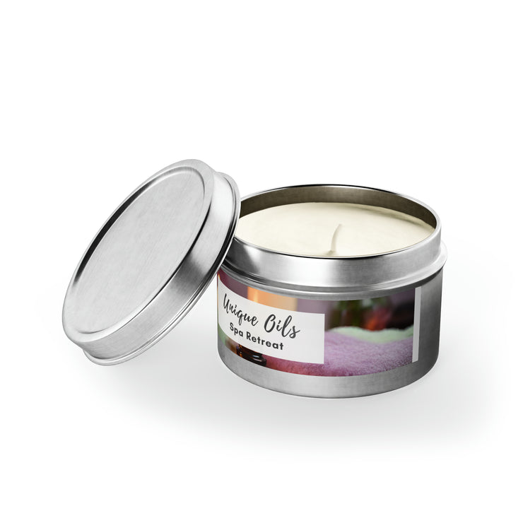 Unique Oils - Spa Retreat Tin Candle