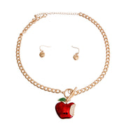 Red Apple Toggle Necklace