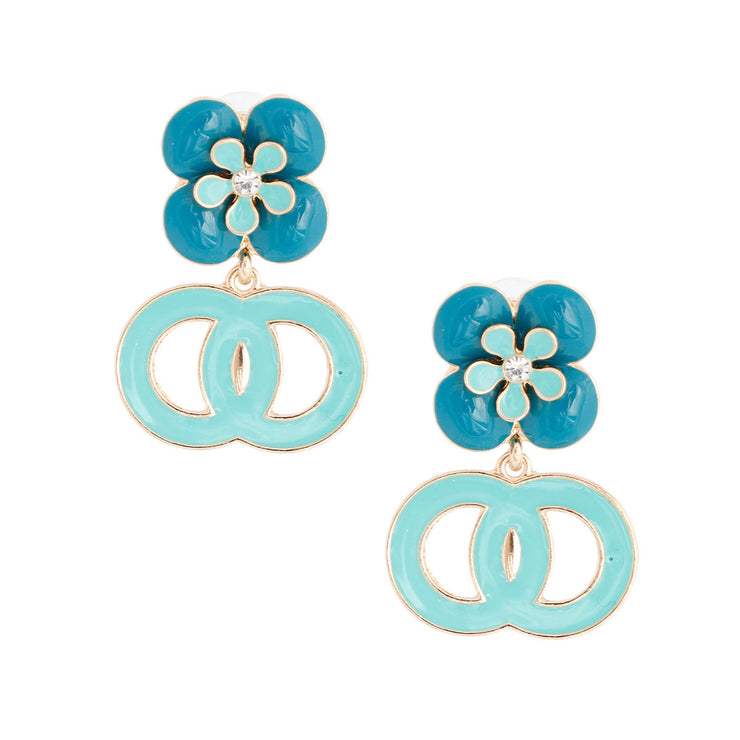 Teal Tranquility Earrings - Bespoke Blooms