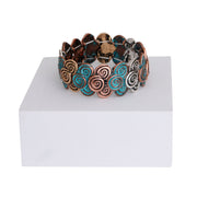 Patina Metal Swirled Bracelet