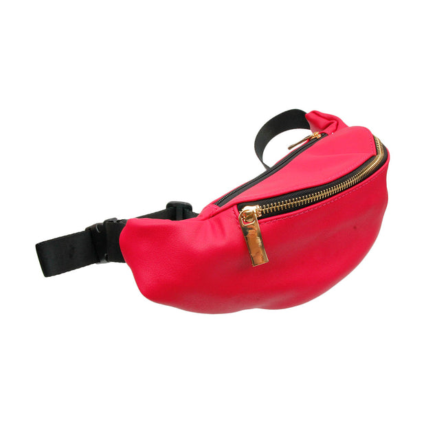 Fuchsia Vegan Leather Fanny Pack