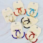 Color Coated Bamboo Hoop Earrings