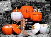 Pumpkin Soy Wax Candle - WHITE