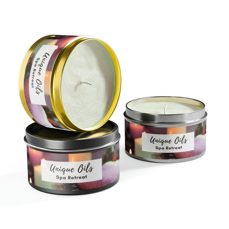 Unique Oils - Spa Retreat Tin Candle