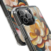 FASHION JUNKY - Oil Painted Pastel Flower Magnetic Clear Impact Case