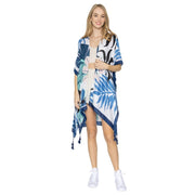 Navy Palm Tree Tropical Kimono