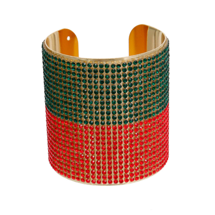 Signature Holiday Splendor: Red & Green Cuff