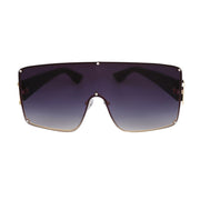 Black Gradient Square Visor Sunglasses