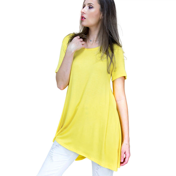 Medium Yellow Scoop Neck Tunic