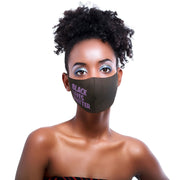 Purple Print BLACK LIVES MATTER Mask