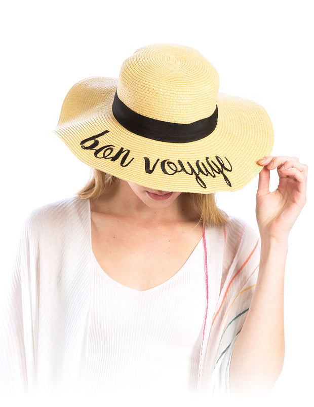 Bon Voyage Beige Floppy Hat