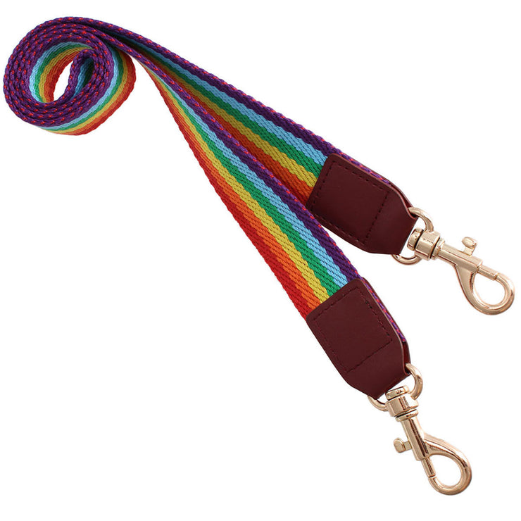 Rainbow Stripe Canvas Bag Strap