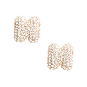 Letter N Rhinestone Studs