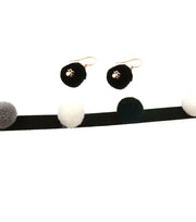 Black and White Pom Pom Choker Set