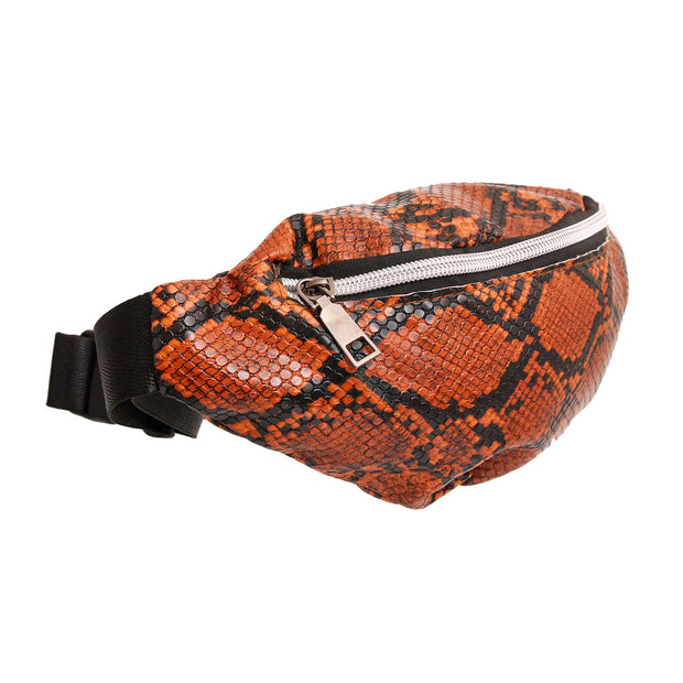 Brown Snake Skin Fanny Pack