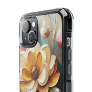 FASHION JUNKY - Oil Painted Pastel Flower Magnetic Clear Impact Case