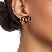 Tortoiseshell Infinity Earrings