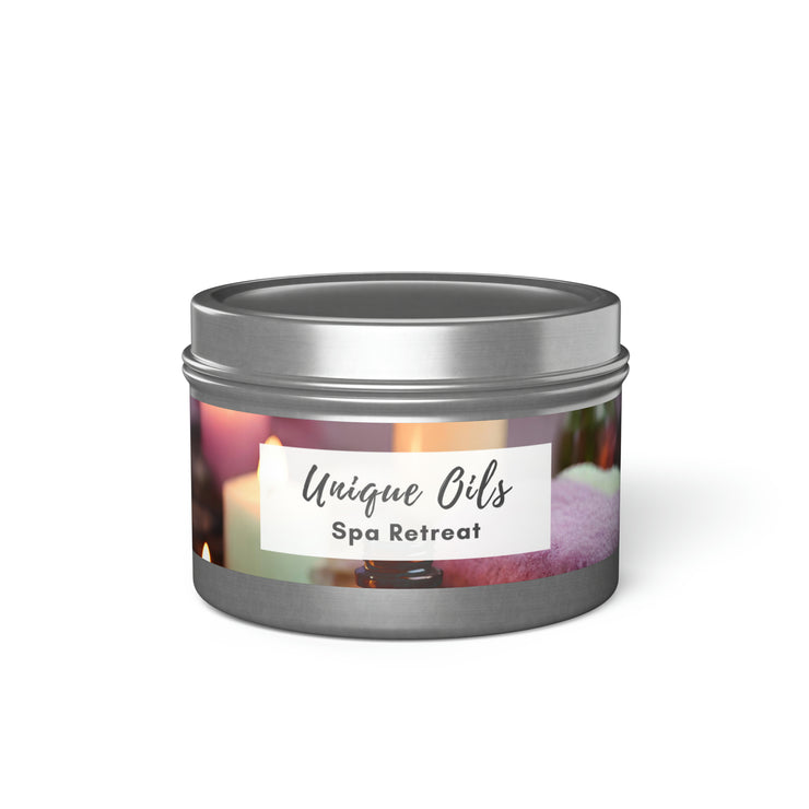 Unique Oils - Spa Retreat Tin Candle