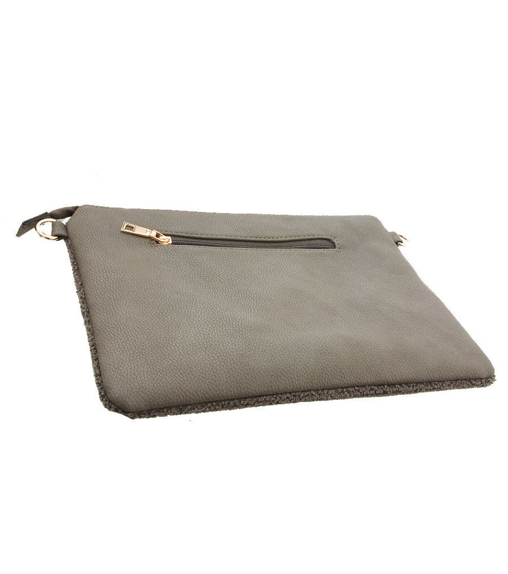 Gray Banana Clutch