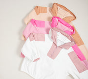 Pink Colorblock Patchwork Half Zip Oversized Sherpa Hoodie