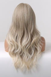 13*2" Lace Front Wigs Synthetic Long Wave 24" 150% Density in Medium Blonde Highlights