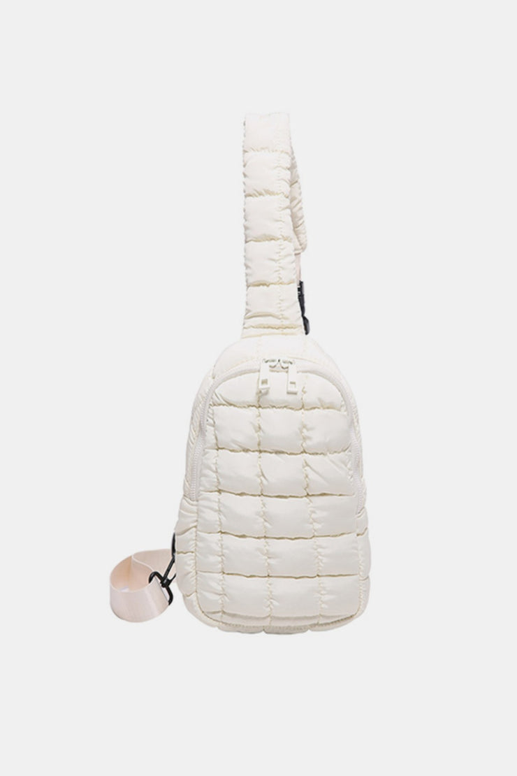 Quilted Nylon Crossbody  Bag