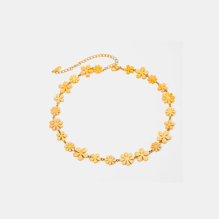 18K Gold-Plated Flower Necklace