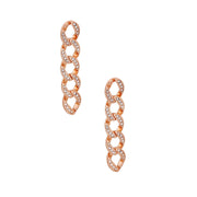 Gold Pave Chain Link Earrings