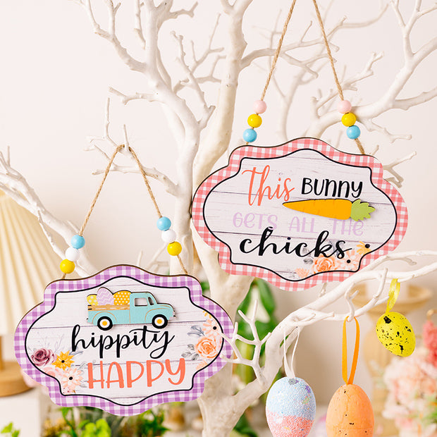 Easter Wooden Bead Hanging Widget