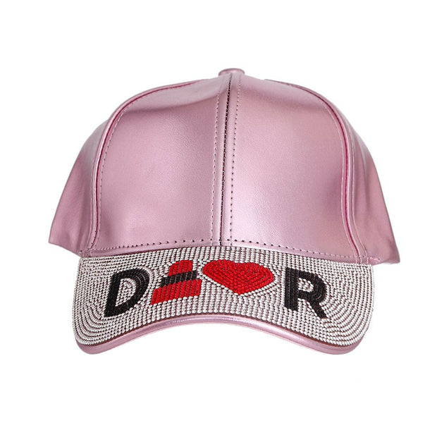 Metallic Glamour: Pink Visor Hat