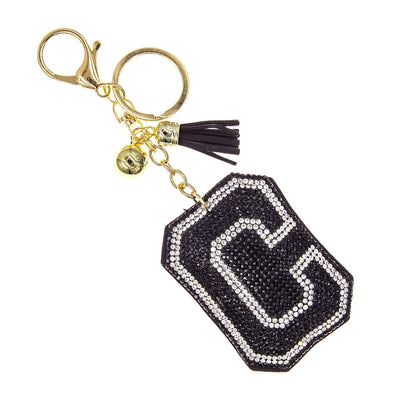 C Black Keychain Bag Charm