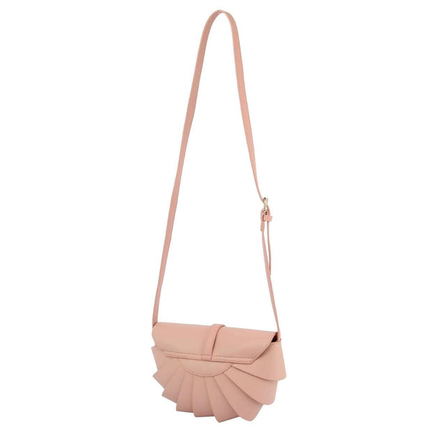 Blush Pleated Semicircle Crossbody