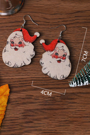 Fiery Red Santa Clause Christmas Earrings