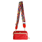 Multi Geometric Red Bag Strap