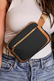 Black Adjustable Strap Mini PU Leather Crossbody Bag